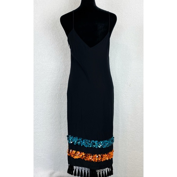 SACHIN + BABI • Bosphorus Silk Sleeveless Sequin Midi Slip Dress - Picture 6 of 16